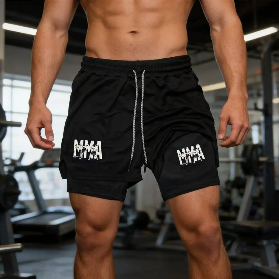 Mens MMA Print 2-In-1 Sports Shorts Quick Dry Breathable Gym Workout Running Shorts
Mens MMA Print 2-In-1 Sports Shorts Quick Dry Breathable Gym Workout Running Shorts