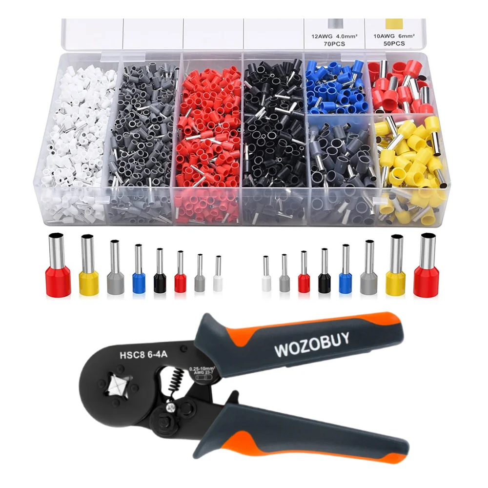 Набор инструментов для обжима наконечников, обжимные клещи wozobuy, четырехсторонний саморегулирующийся зажим с храповым механизмом для кабельных разъемов AWG 23-7
Набор инструментов для обжима наконечников, обжимные клещи wozobuy, четырехсторонний саморегулирующийся зажим с храповым механизмом для кабельных разъемов AWG 23-7