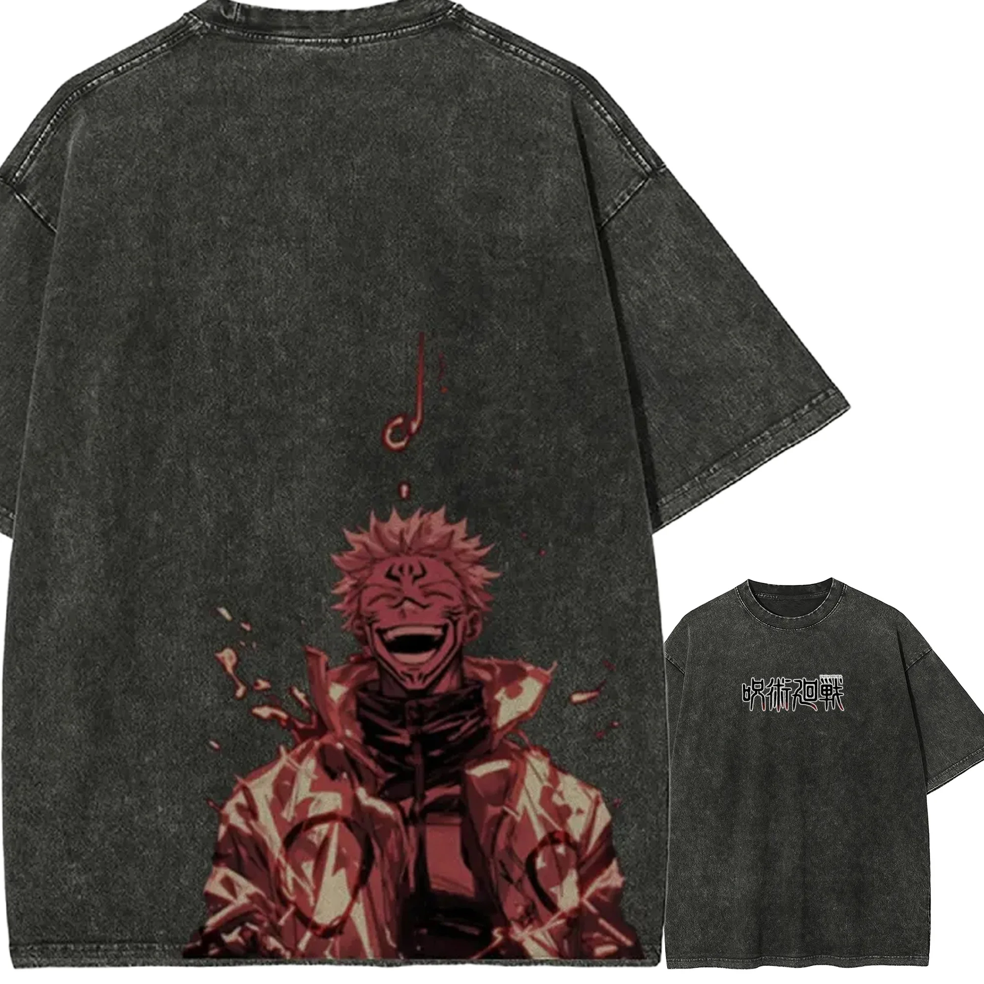 Ryomen Sukuna Bloody Laugh T-shirt Jujutsu Kaisen Tee Vintage Washed Oversized Retro Harajuku Streetwear Graphic Manga Clothes
Ryomen Sukuna Bloody Laugh T-shirt Jujutsu Kaisen Tee Vintage Washed Oversized Retro Harajuku Streetwear Graphic Manga Clothes