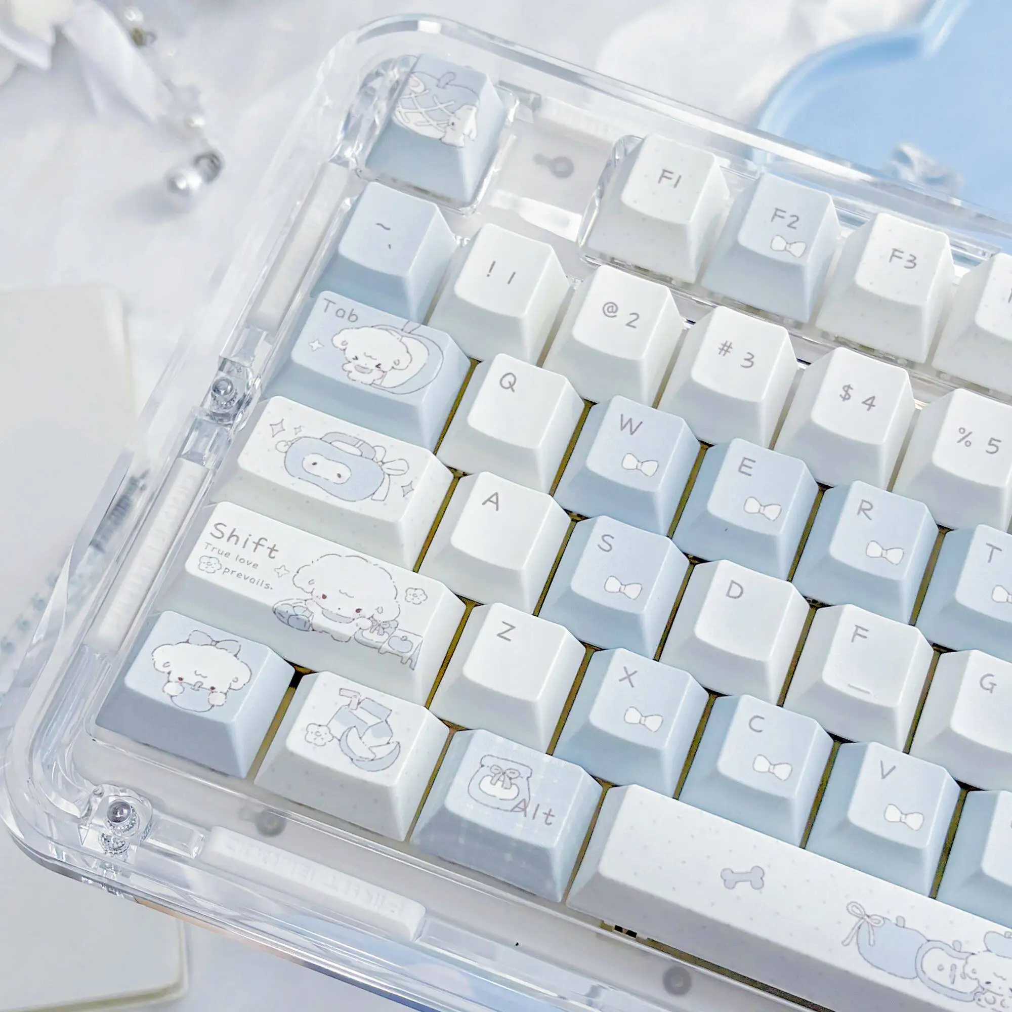 Puppy keycap cute girl heart cartoon mechanical keyboard cap hot sublimation original height PBT
Puppy keycap cute girl heart cartoon mechanical keyboard cap hot sublimation original height PBT