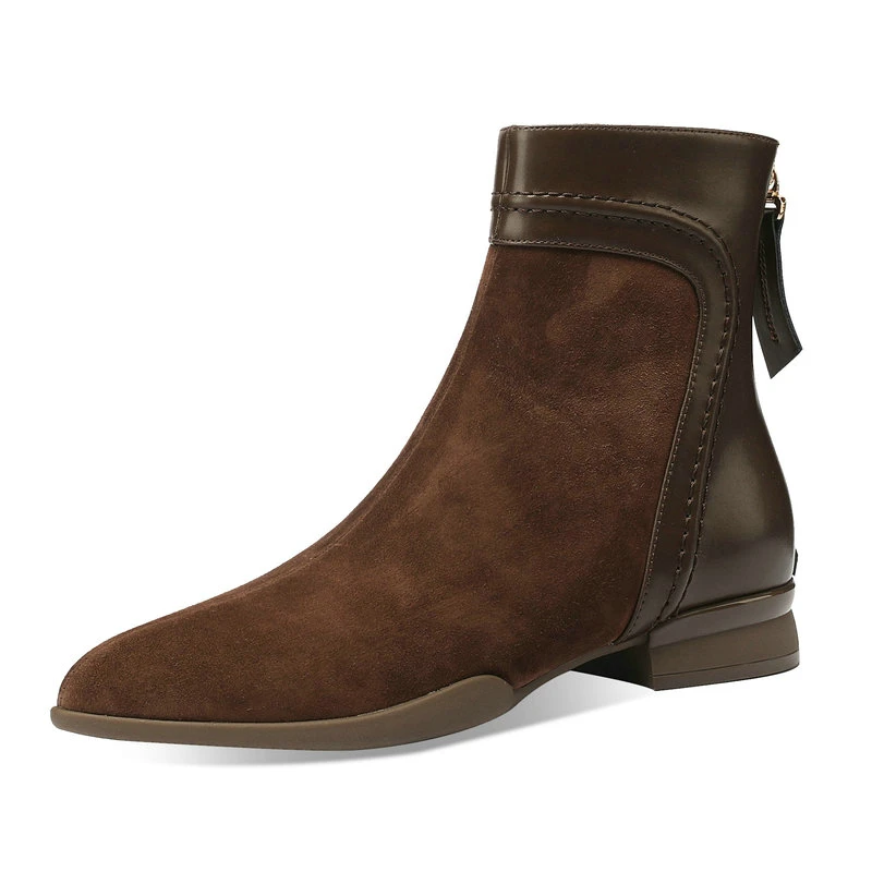 2024 Women Ankle Boots Retro Poined Toe Cow Suede Leather Office Ladies Thick Low Heels Shoes Woman Winter Size 34-40
2024 Women Ankle Boots Retro Poined Toe Cow Suede Leather Office Ladies Thick Low Heels Shoes Woman Winter Size 34-40