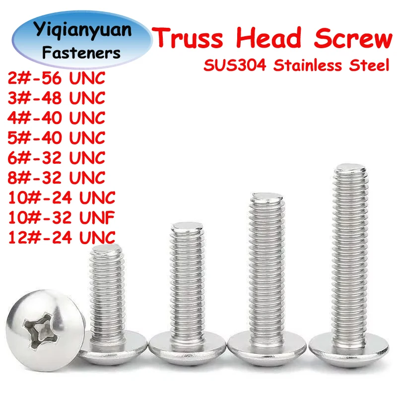 Иньяньань 2 # 3 # 4 # 5 # 6 # 8 # 10 # 12 # UNC UNF SUS304 Винт с крестообразным шлицем и крестообразным шлицем из нержавеющей стали, большой болт с цилиндрической головкой
Иньяньань 2 # 3 # 4 # 5 # 6 # 8 # 10 # 12 # UNC UNF SUS304 Винт с крестообразным шлицем и крестообразным шлицем из нержавеющей стали, большой болт с цилиндрической головкой