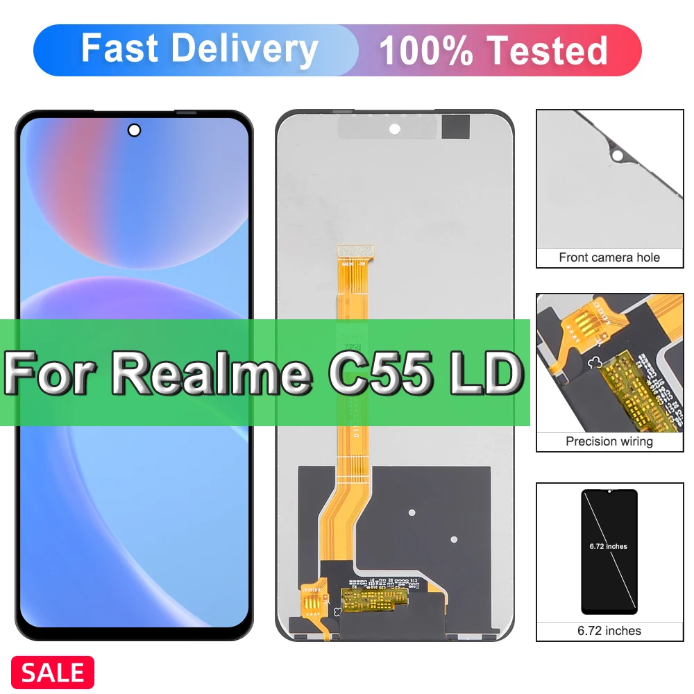6,72 "ЖК-дисплей для Oppo realme C55 RMX3710, ЖК-дисплей, дигитайзер сенсорного экрана в сборе для Oppo RealmeC55, замена экрана дисплея
6,72 "ЖК-дисплей для Oppo realme C55 RMX3710, ЖК-дисплей, дигитайзер сенсорного экрана в сборе для Oppo RealmeC55, замена экрана дисплея