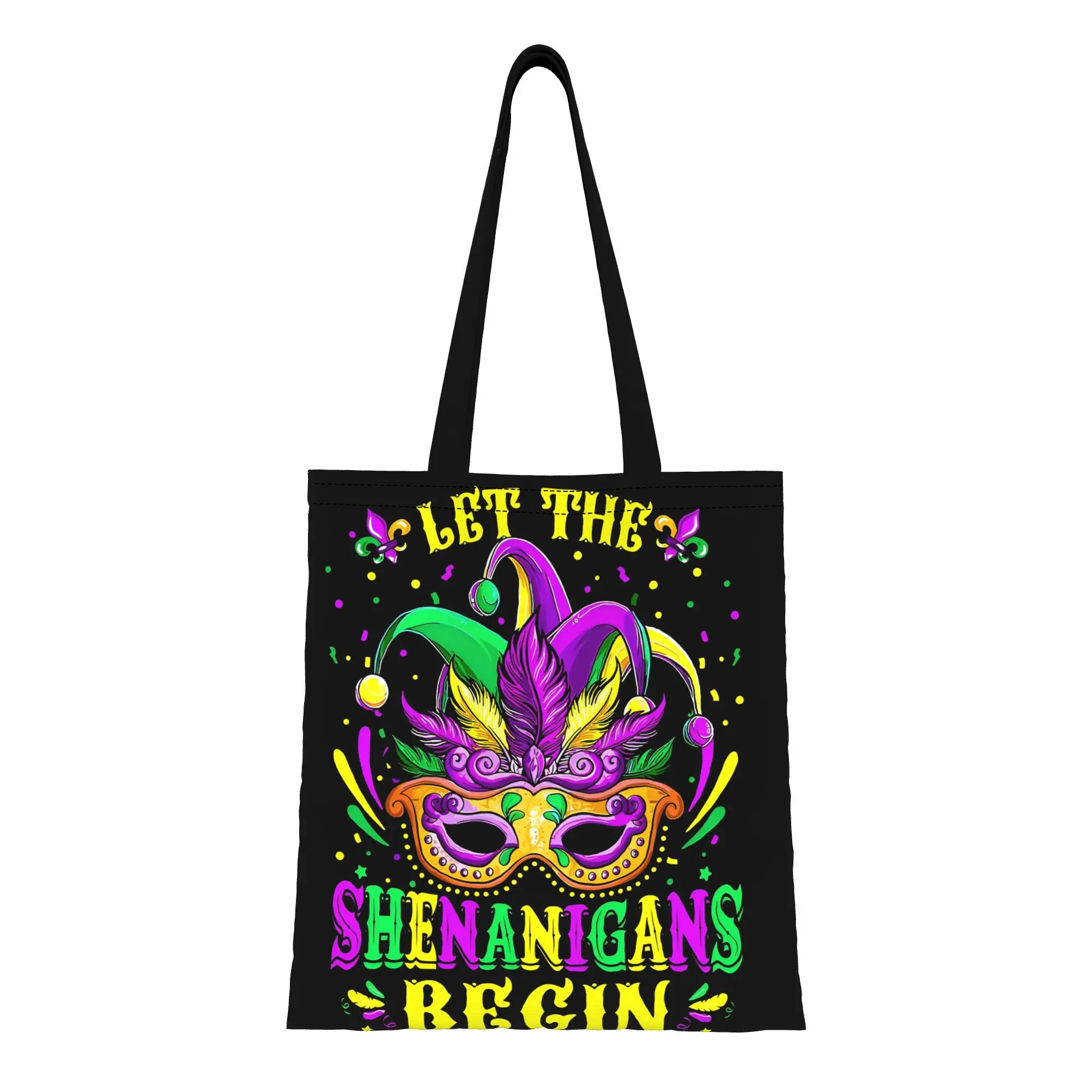 1PC Traditional Mardi Gras Mask in Gold and Purple Design Canvas Tote Bag Mardi Gras Canvas Tote Bag for Shopping Handbag
1PC Traditional Mardi Gras Mask in Gold and Purple Design Canvas Tote Bag Mardi Gras Canvas Tote Bag for Shopping Handbag
