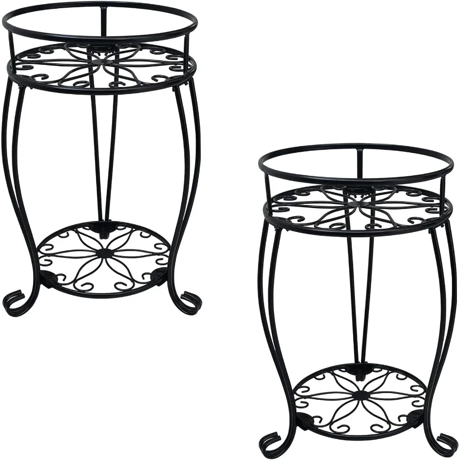 2Pack Plant Stand 2 Tier 19.2 inch Tall Metal Potted Holder Rack Indoor Outdoor Multiple Flower Pot Shelf Rustproof Iron
2Pack Plant Stand 2 Tier 19.2 inch Tall Metal Potted Holder Rack Indoor Outdoor Multiple Flower Pot Shelf Rustproof Iron