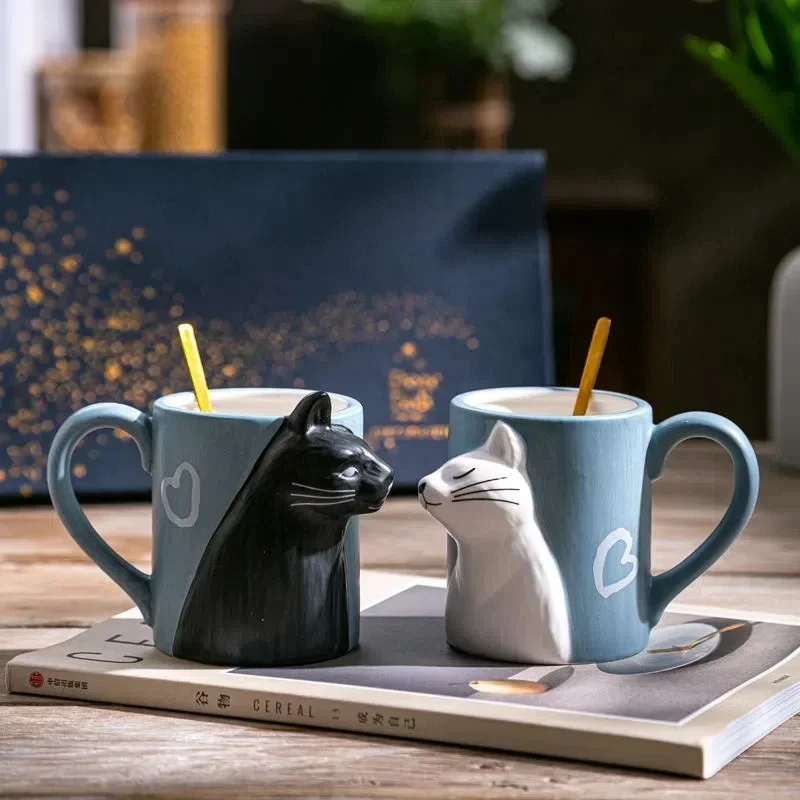 2pcs Luxury Kiss Cat Cups Couple Ceramic Mugs Married Couples Anniversary Morning Mug Milk Coffee Tea Breakfast Valentines Day
2pcs Luxury Kiss Cat Cups Couple Ceramic Mugs Married Couples Anniversary Morning Mug Milk Coffee Tea Breakfast Valentines Day