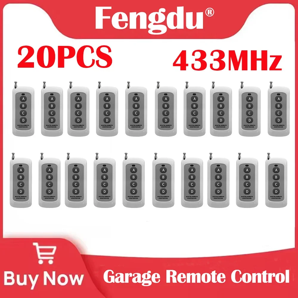 Smart Module 20PCS Remote Control 1527 Learning Code 433MHZ Sends Radio Frequency Used to Electronics Garage Doors
Smart Module 20PCS Remote Control 1527 Learning Code 433MHZ Sends Radio Frequency Used to Electronics Garage Doors