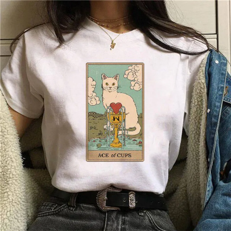 Tarot Card Cat Fashion Print Summer Fashion Summer Round Neck Niche Trend Short Sleeved Personalized Parent-child T-shirt
Tarot Card Cat Fashion Print Summer Fashion Summer Round Neck Niche Trend Short Sleeved Personalized Parent-child T-shirt