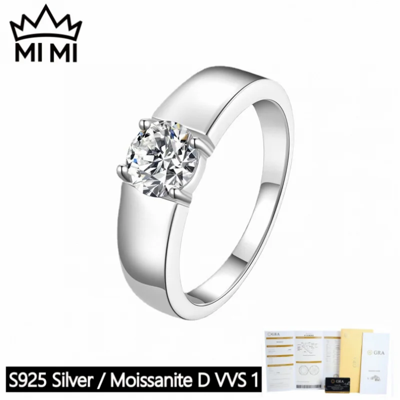 MI MI Серебро S925 с Сертификатом GRA Мужское Обручальное Кольцо 1CT Мойссанит Классика Свадебный Подарок Комплект с Коробкой
MI MI Серебро S925 с Сертификатом GRA Мужское Обручальное Кольцо 1CT Мойссанит Классика Свадебный Подарок Комплект с Коробкой