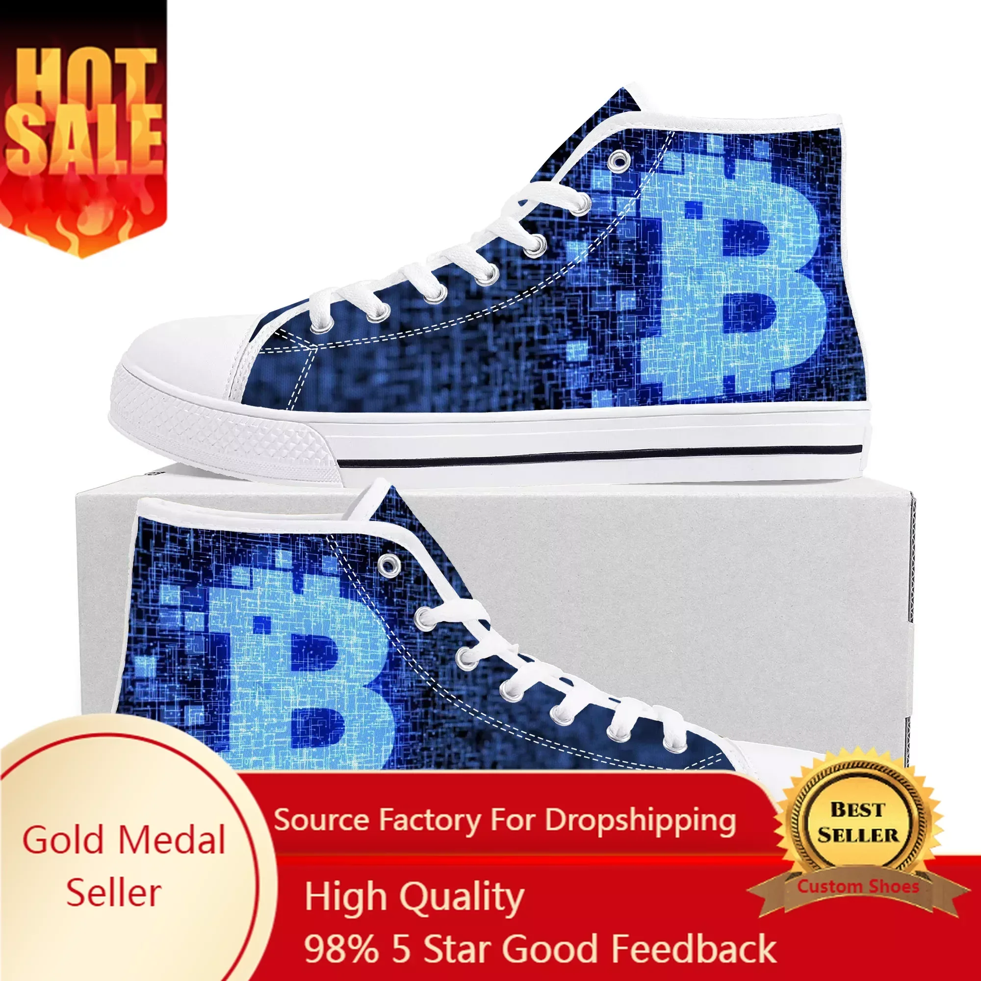 Bitcoin Cryptocurrency Miner BTC Coin High Top Sneakers Mens Womens Teenager Canvas Sneaker Casual Couple Shoes Custom Shoe
Bitcoin Cryptocurrency Miner BTC Coin High Top Sneakers Mens Womens Teenager Canvas Sneaker Casual Couple Shoes Custom Shoe