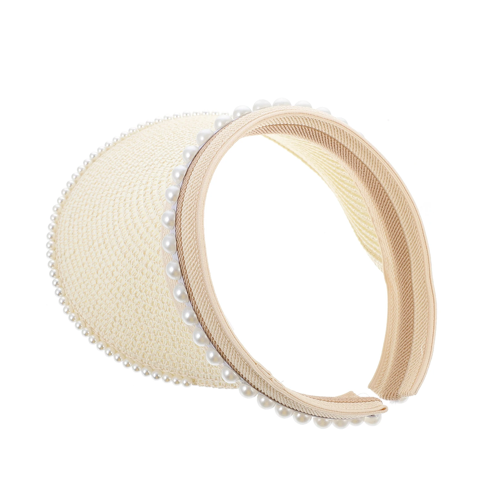 Women Pearl Hollow Out Sun Visor Straw Hat Breathable Summer Wide Brim Caps Casual Outdoor Sun Hats Hats
Women Pearl Hollow Out Sun Visor Straw Hat Breathable Summer Wide Brim Caps Casual Outdoor Sun Hats Hats