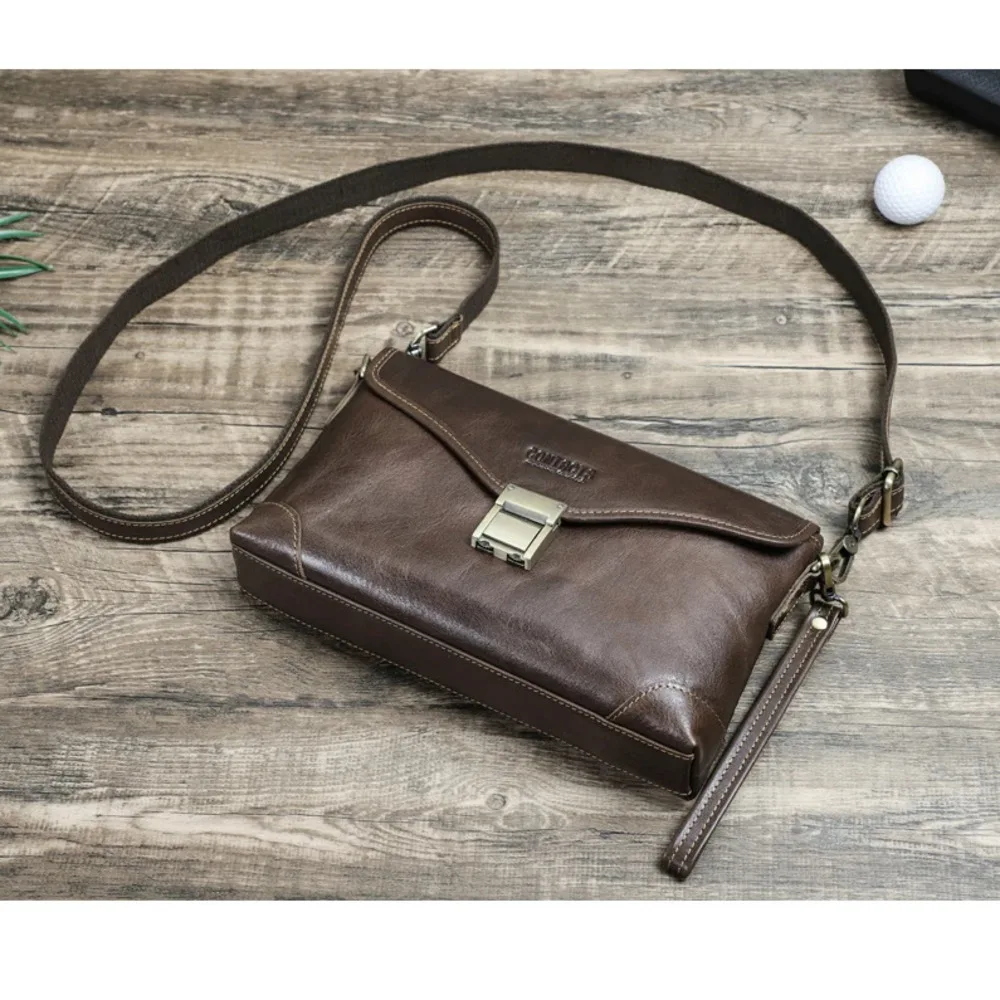 Password Lock Genuine Leather Crossbody Bag Men's Anti-Theft Sling Bag Luxury Small Shoulder Bag for Travel & Daily Essentials
Password Lock Genuine Leather Crossbody Bag Men's Anti-Theft Sling Bag Luxury Small Shoulder Bag for Travel & Daily Essentials