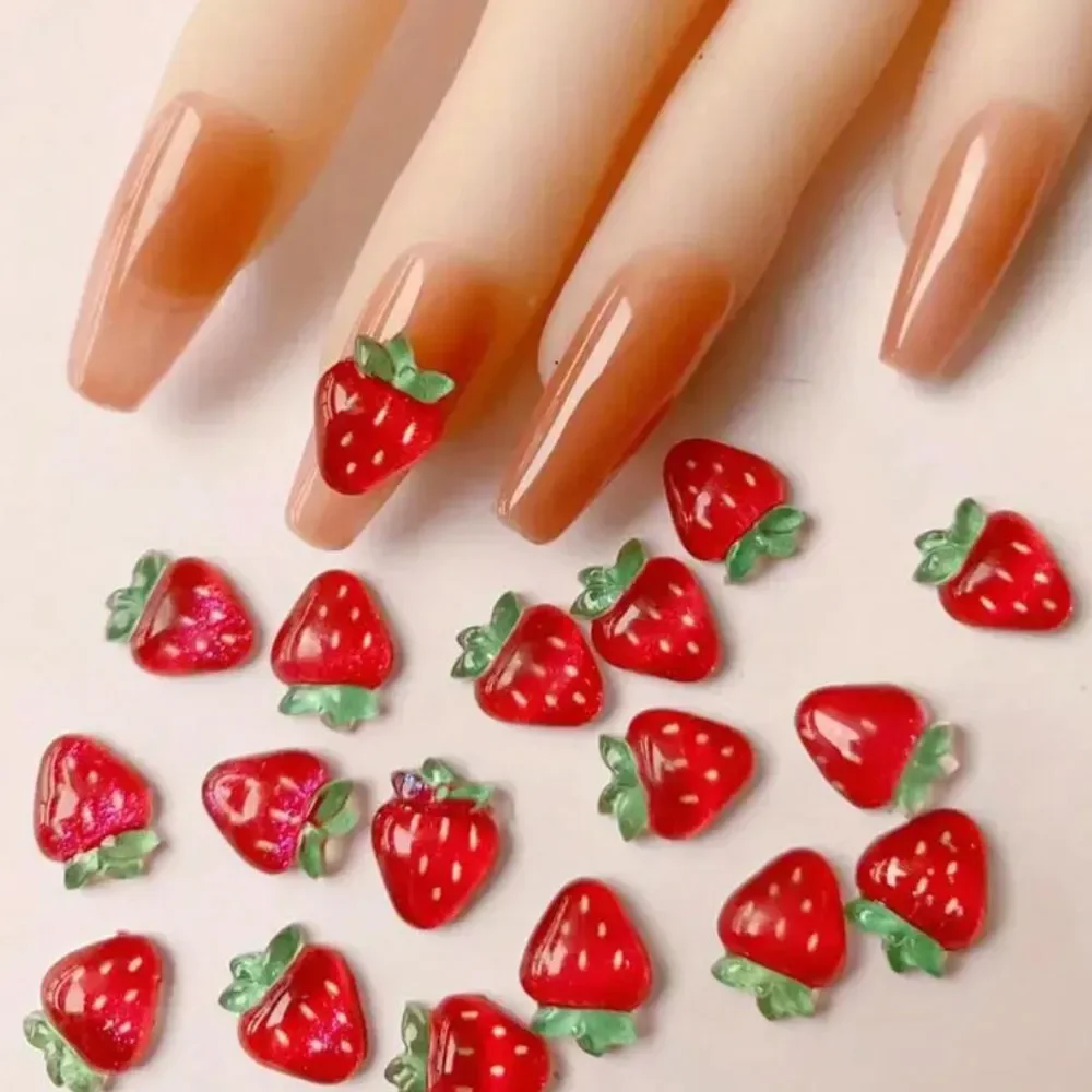 50pcs 3D Strawberry Cute Nail Charms Cartoon Fruit Flatback Resin Rhinestone Gems Red Strawberry Designs Nail Decoration Jewelry
50pcs 3D Strawberry Cute Nail Charms Cartoon Fruit Flatback Resin Rhinestone Gems Red Strawberry Designs Nail Decoration Jewelry