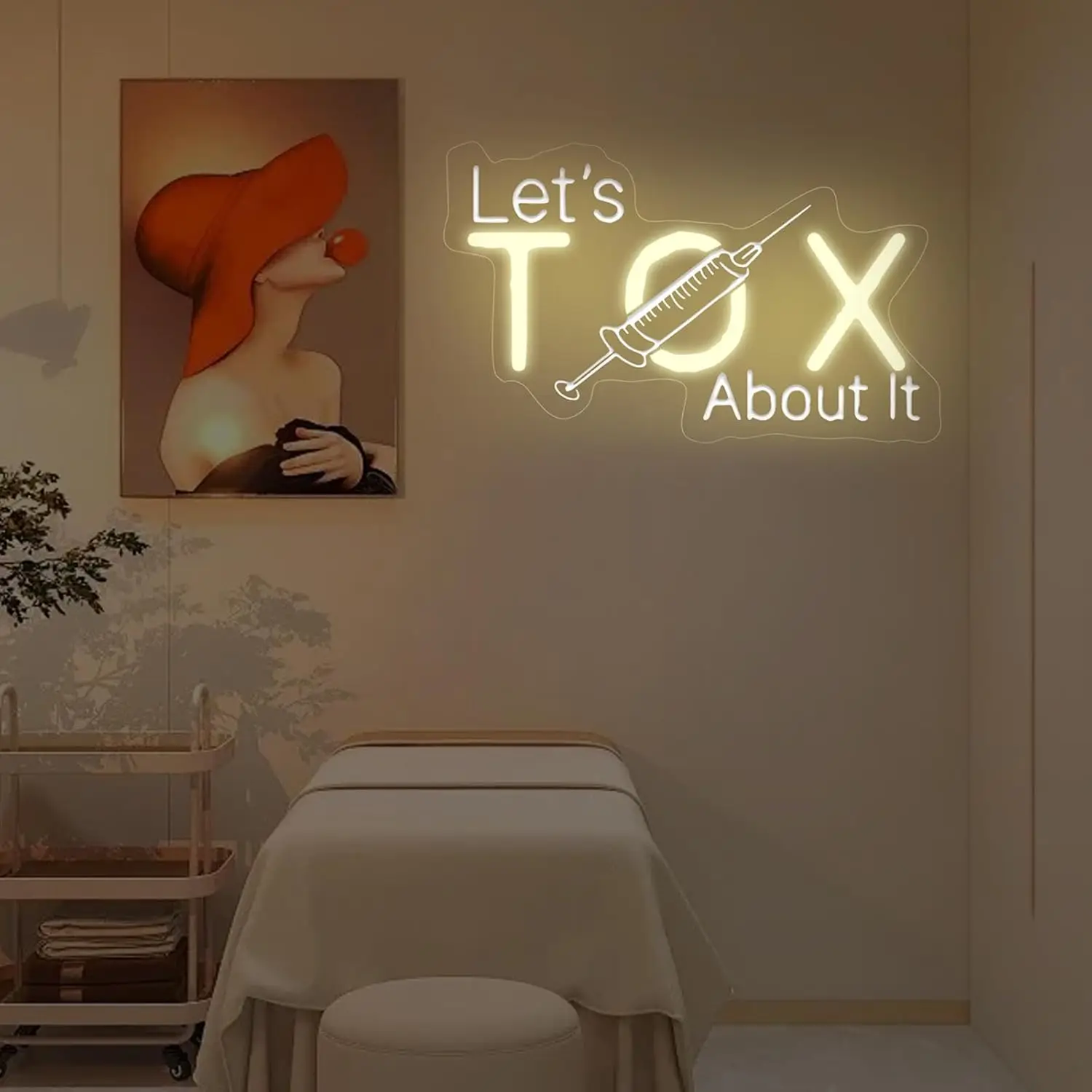 "Let's Tox about it" Neon Sign USB Powered LED Light for Spa Studio Beauty Room Decorations Gift Business Art Wall Light
"Let's Tox about it" Neon Sign USB Powered LED Light for Spa Studio Beauty Room Decorations Gift Business Art Wall Light