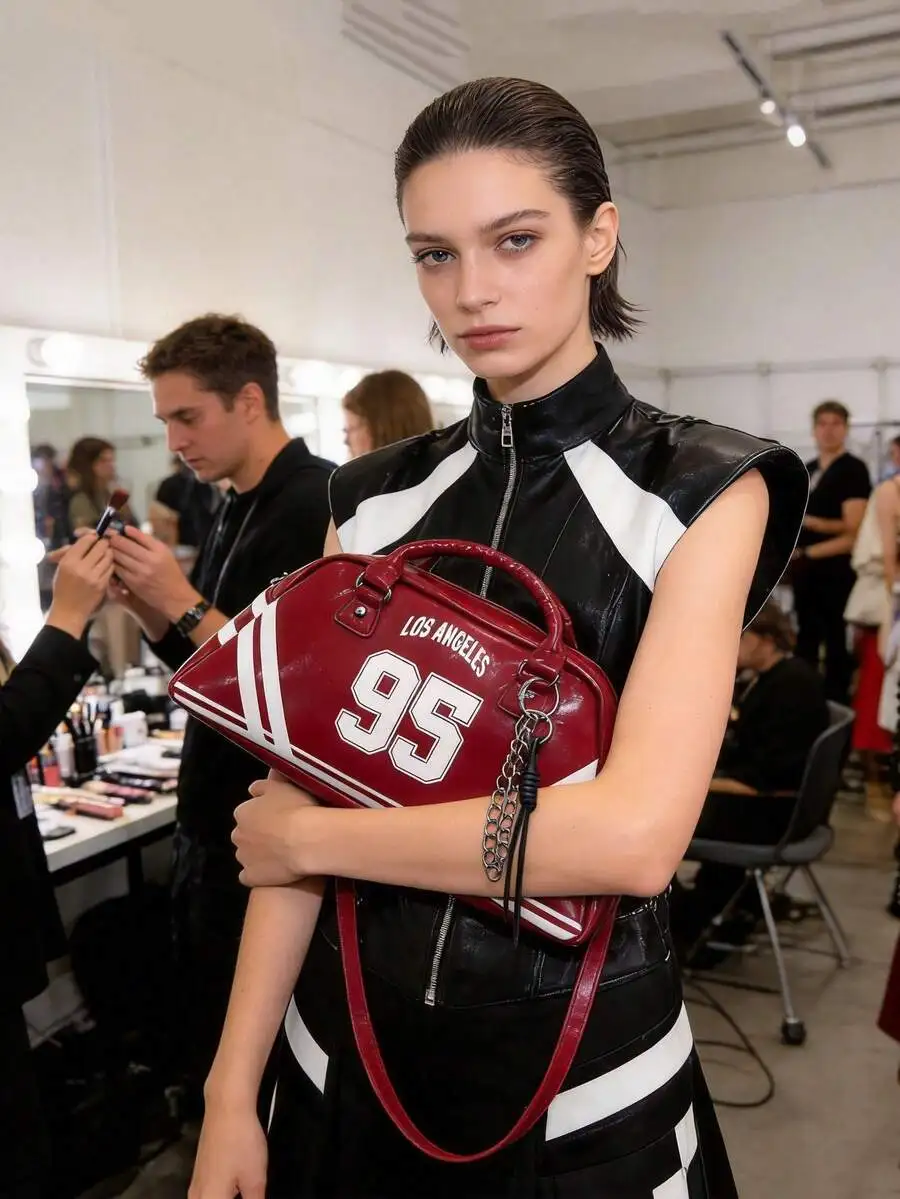 Bowling Bag Crossbody Purse For Women Vintage Los Angeles 95 Print Y2K Sporty Satchel Glossy Patent PU Leather Retro Street
Bowling Bag Crossbody Purse For Women Vintage Los Angeles 95 Print Y2K Sporty Satchel Glossy Patent PU Leather Retro Street