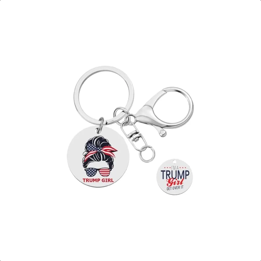 Брелок для ключей Trump Girl No Apologies Get Over It, двухсторонний принт MAGA, коллекционный патриотический аксессуар, соответствует S
Брелок для ключей Trump Girl No Apologies Get Over It, двухсторонний принт MAGA, коллекционный патриотический аксессуар, соответствует S