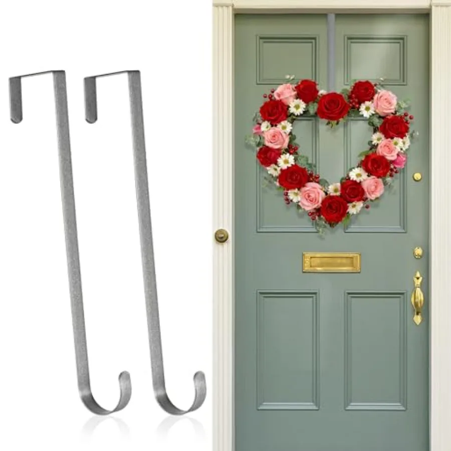 2 Pack Wreath Hangers for Front Door, Wreath Hanger Hook for Front Porch Decor, Metal Over The Door Hooks Hanger for Halloween
2 Pack Wreath Hangers for Front Door, Wreath Hanger Hook for Front Porch Decor, Metal Over The Door Hooks Hanger for Halloween