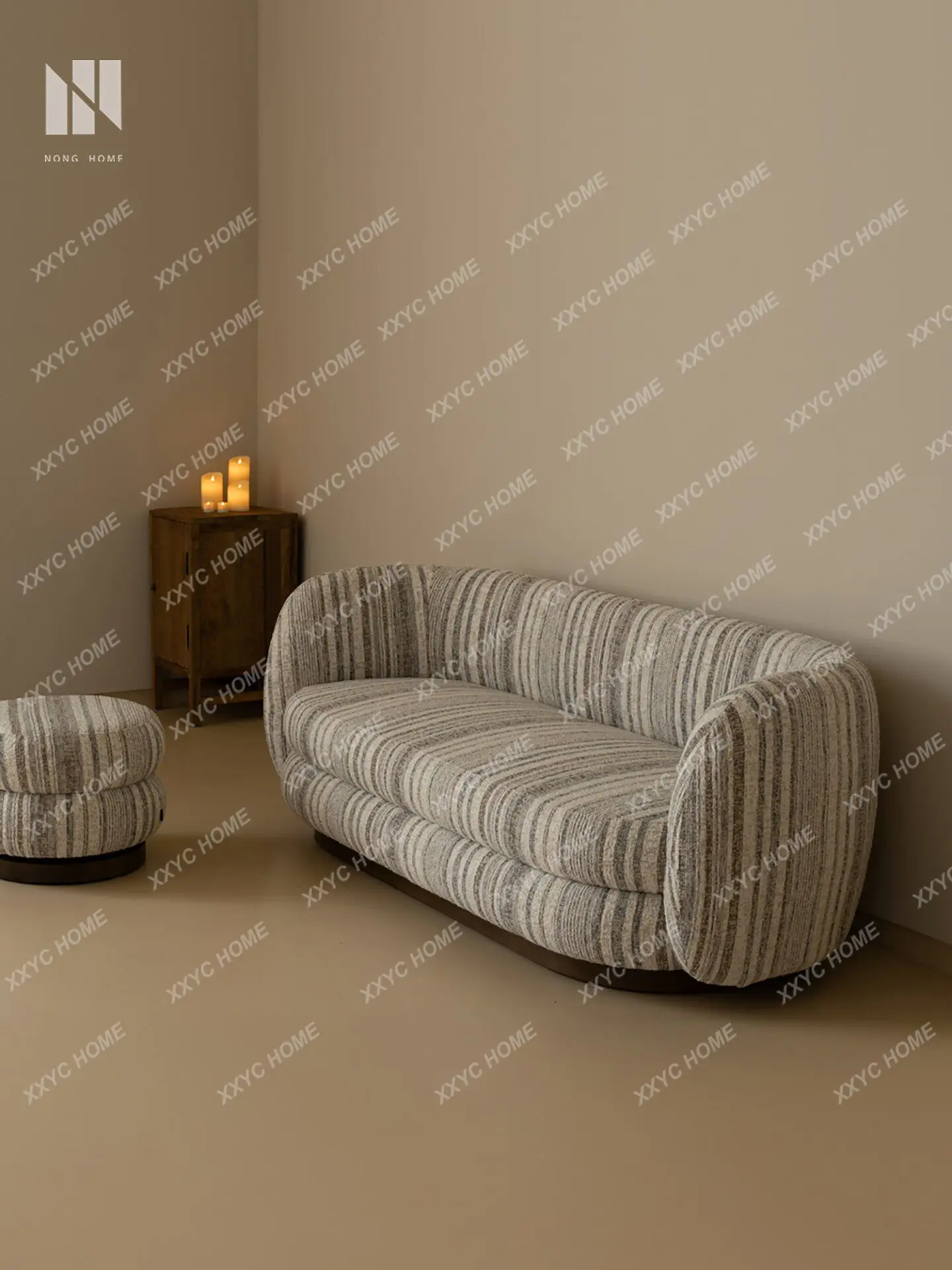 Medieval style living room fabric sofa small apartment double retro striped homestay leisure sofa
Medieval style living room fabric sofa small apartment double retro striped homestay leisure sofa