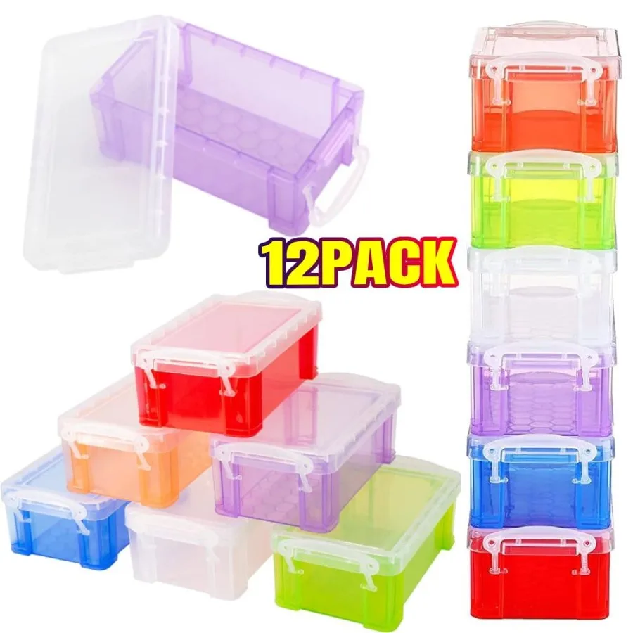 12 PACK Quart Latch Box, Small Clear Plastic Storage Bin with Lid for Jewelry Beads Small Crafts Items Accessories Reusable and
12 PACK Quart Latch Box, Small Clear Plastic Storage Bin with Lid for Jewelry Beads Small Crafts Items Accessories Reusable and