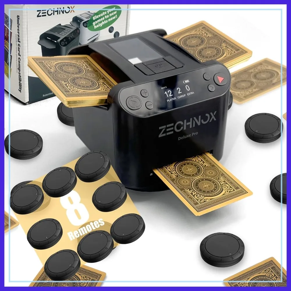 2026 New 3-in-1 Automatic Card Shuffler and Dealer, Programmable, 360° Rotation, Ultra Quiet, Rechargeable, Supports 12 Players
2026 New 3-in-1 Automatic Card Shuffler and Dealer, Programmable, 360° Rotation, Ultra Quiet, Rechargeable, Supports 12 Players