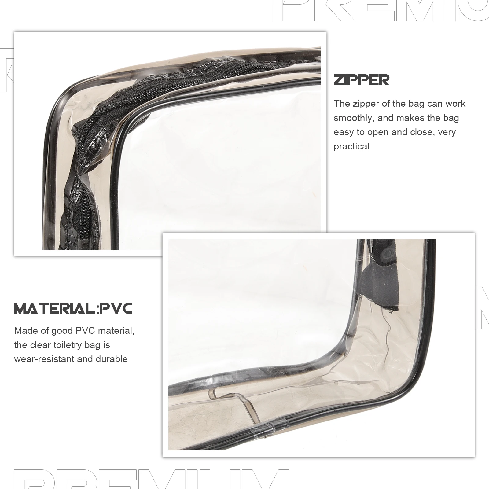 3 Pcs Wash Bag Travel Toiletries Transparent Toiletry Makeup Brushes Plastic Storage Clear Bags Zipper
3 Pcs Wash Bag Travel Toiletries Transparent Toiletry Makeup Brushes Plastic Storage Clear Bags Zipper