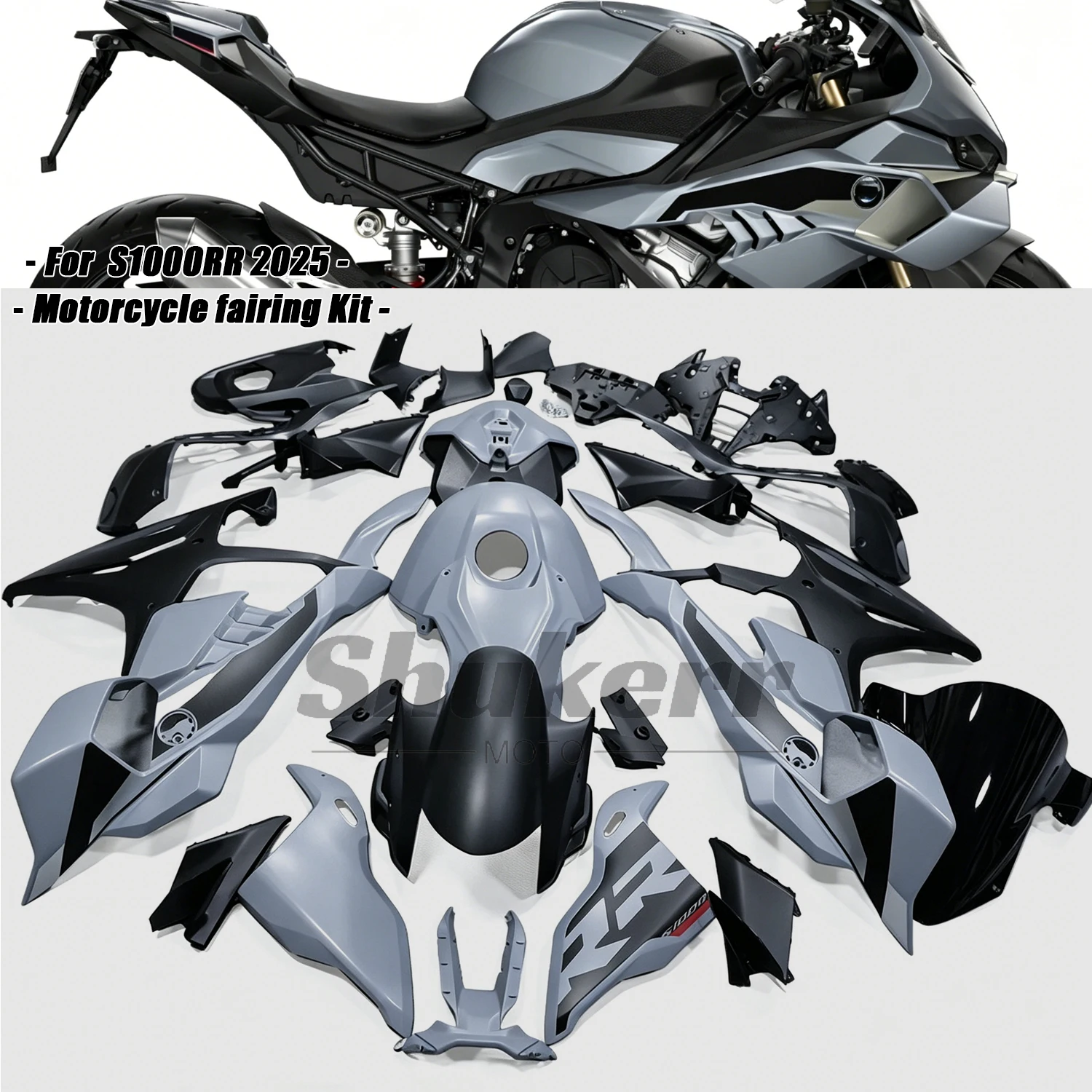 New Abs Motorcycle Plastics Fairing Kit Injection Mold Bodywork Panel Kit Fit for Bmw S1000Rr 2025 Gray Black S1000-Rr
New Abs Motorcycle Plastics Fairing Kit Injection Mold Bodywork Panel Kit Fit for Bmw S1000Rr 2025 Gray Black S1000-Rr