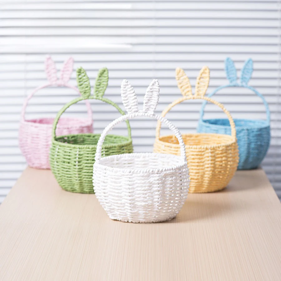 Bunny Woven Basket Party Paper String Woven Candy Basket Rabbit Picnic Storage Basket Rabbit Design Woven Basket Home Picnic
Bunny Woven Basket Party Paper String Woven Candy Basket Rabbit Picnic Storage Basket Rabbit Design Woven Basket Home Picnic
