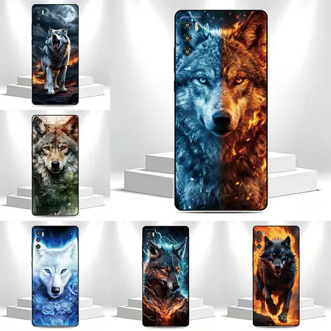 Wolf Animal Phone Case For LG Wing Velvet K40s K42 K52 K51 K51s Q60 Q6 Q7 G7 G6 G8X G8s V50 V60 ThinQ Stylo 5 6 Back Cover