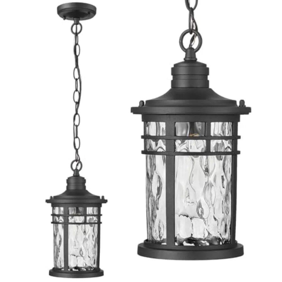 Outdoor Pendant Lights for Porch Alumum Hangg Porch Light with Water Ripple Glass Hangg Lantern for Front Patio Gazebo Foyer or
Outdoor Pendant Lights for Porch Alumum Hangg Porch Light with Water Ripple Glass Hangg Lantern for Front Patio Gazebo Foyer or
