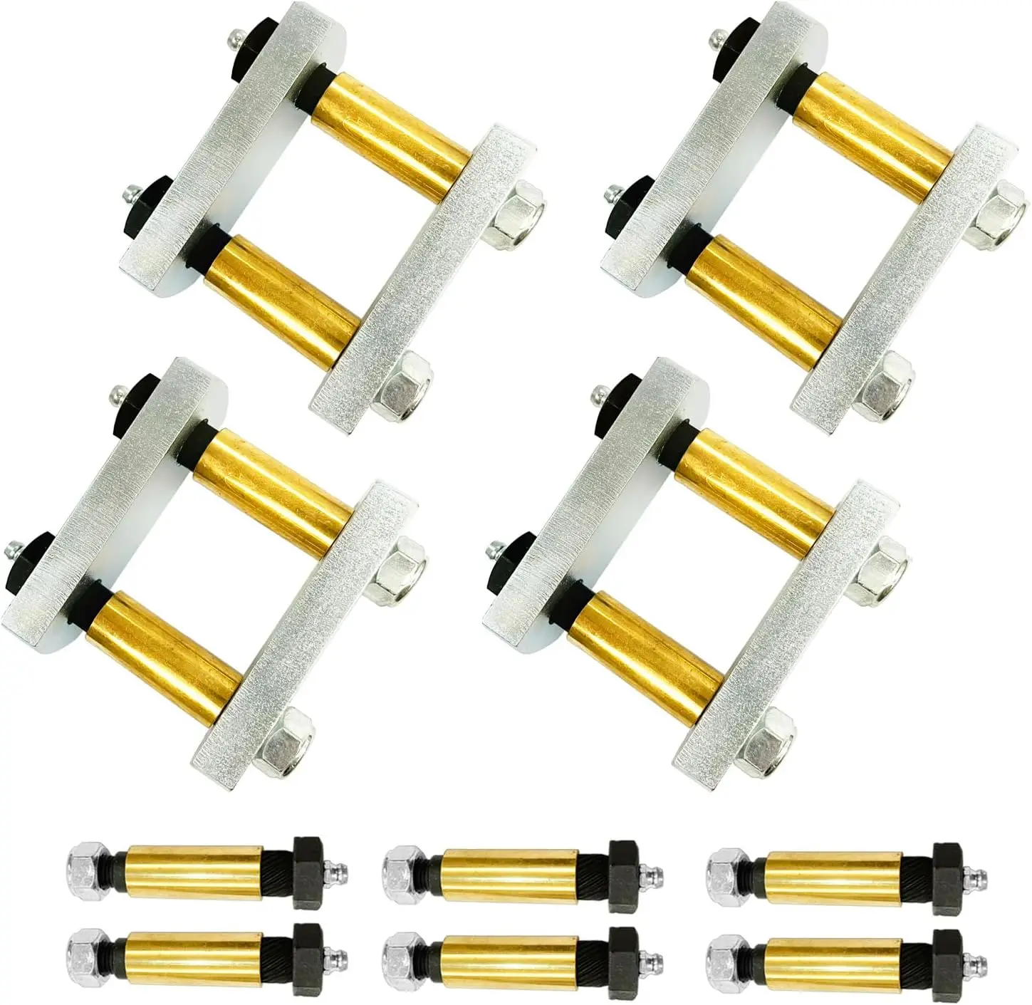 Heavy Duty Shackle Upgrade Kit Trailer Shackle kit 2.25" Shackles Tandem Axle Replaces UO12-016
Heavy Duty Shackle Upgrade Kit Trailer Shackle kit 2.25" Shackles Tandem Axle Replaces UO12-016