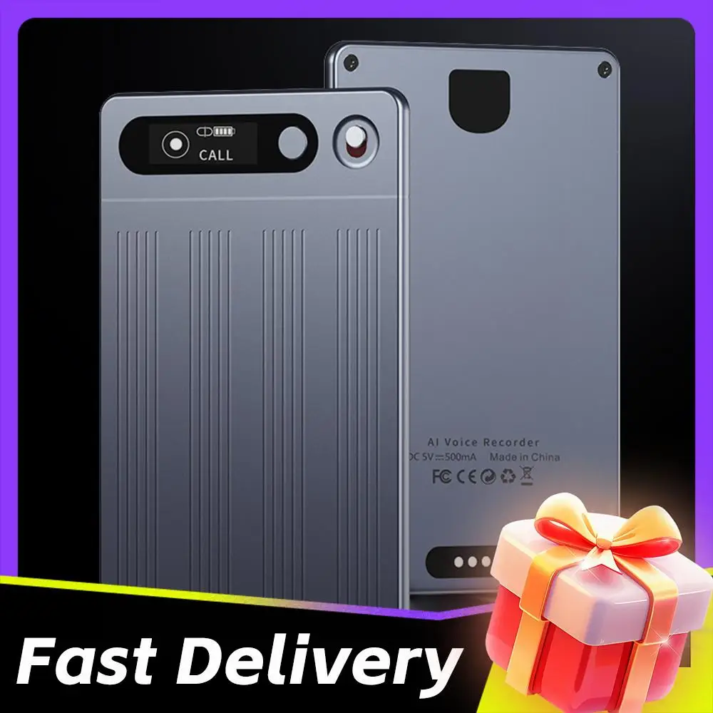 64G AI Voice Recorder Portable AI Notetaking Device with Case Transcribe & Summarize Audio Recorder Language Translation Device