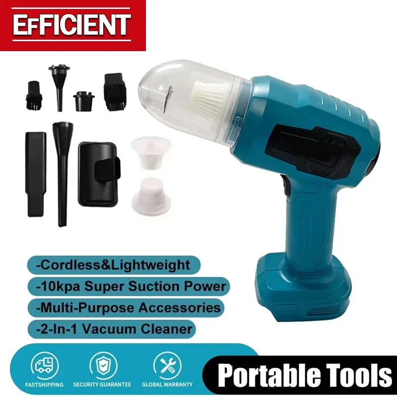 Беспроводной мини-пылесос для автомобиля, многофункциональный, портативный, перезаряжаемый, с аккумулятором 18В, совместимый с Makita
Беспроводной мини-пылесос для автомобиля, многофункциональный, портативный, перезаряжаемый, с аккумулятором 18В, совместимый с Makita