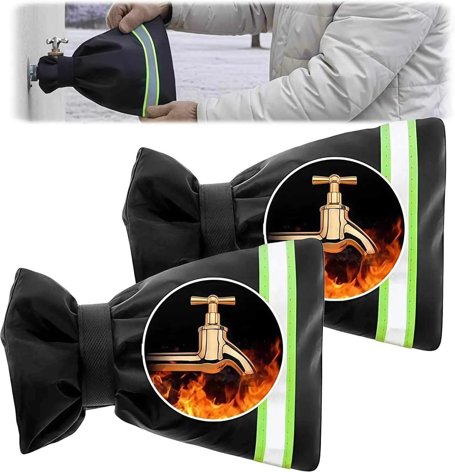 Outdoor Faucet Covers for Winter, Waterproof Hose Bib Covers for Freeze Protection, Winterizing Faucet Cover for Outside Yard
Outdoor Faucet Covers for Winter, Waterproof Hose Bib Covers for Freeze Protection, Winterizing Faucet Cover for Outside Yard