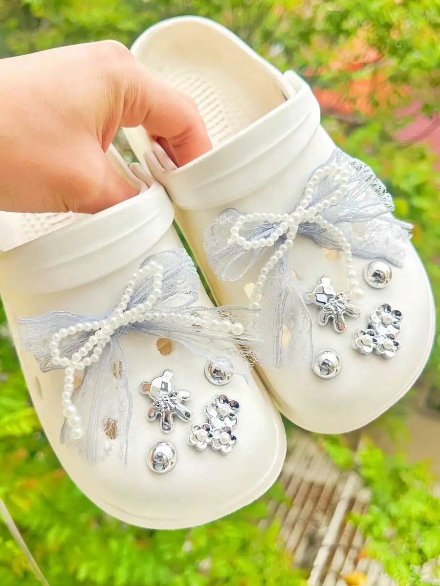 10Pcs Bowknot Shoe Charms With Pearl Beads Teddy Bear Flower For Adult Clogs Sandals
10Pcs Bowknot Shoe Charms With Pearl Beads Teddy Bear Flower For Adult Clogs Sandals