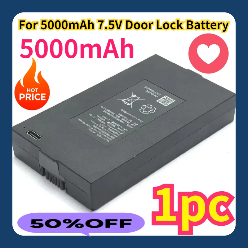 For 5000mAh 7.5V Door Lock Battery
For 5000mAh 7.5V Door Lock Battery