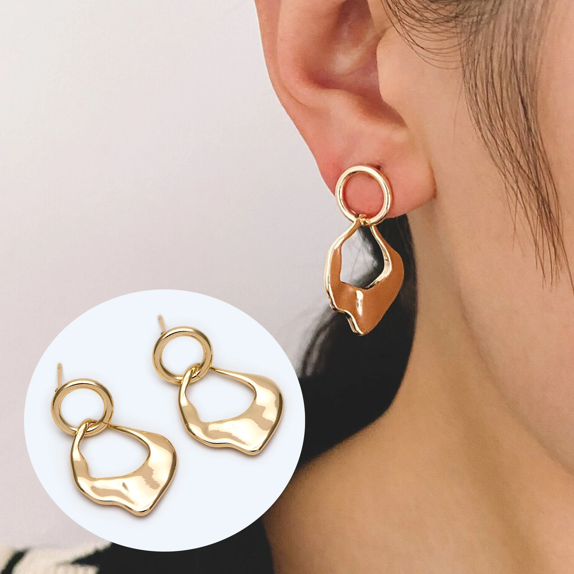 10pcs Gold Plated Brass Geometric Drop Earring, For Jewelry Making DIY Accessories Supplies (GB-1824)
10pcs Gold Plated Brass Geometric Drop Earring, For Jewelry Making DIY Accessories Supplies (GB-1824)