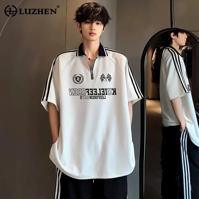 LUZHEN Short 2025 Summer Fashion Korean Handsome Polo Neck Sleeve T-shirts Men's Stylish Elegant Loose Casual Male Tops JY2621
LUZHEN Short 2025 Summer Fashion Korean Handsome Polo Neck Sleeve T-shirts Men's Stylish Elegant Loose Casual Male Tops JY2621