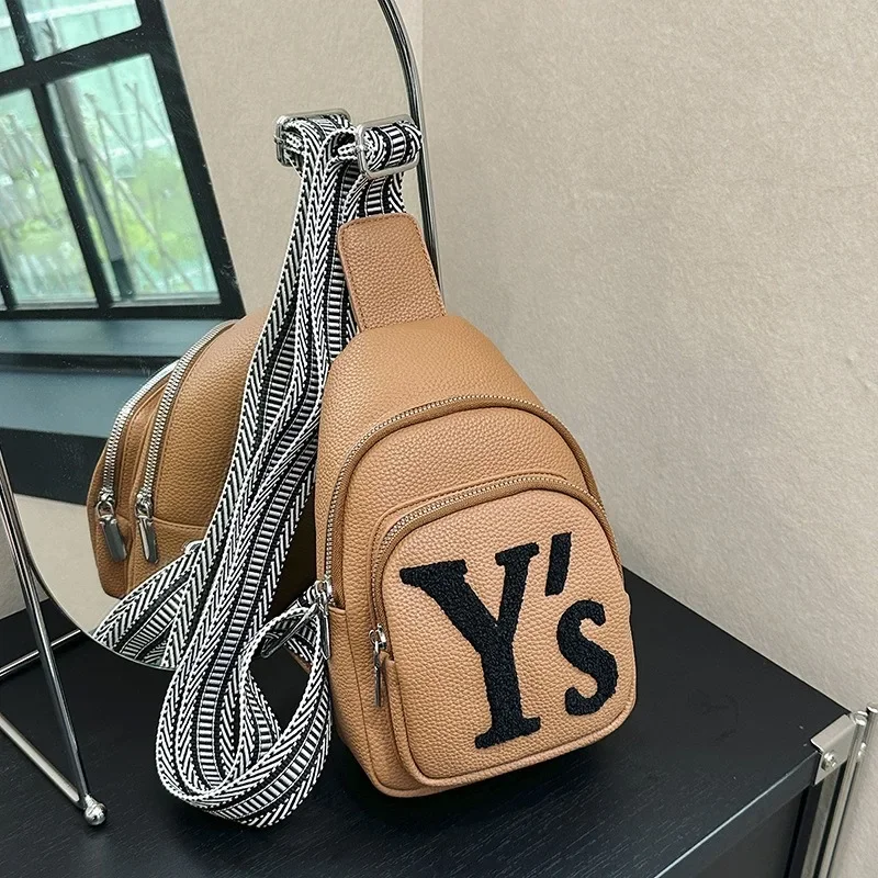 Fashion Letter Printed PU Leather Chest Bags For Women Simple Design Female Small Backpack Stylish Shoulder Crossbody Bag
Fashion Letter Printed PU Leather Chest Bags For Women Simple Design Female Small Backpack Stylish Shoulder Crossbody Bag