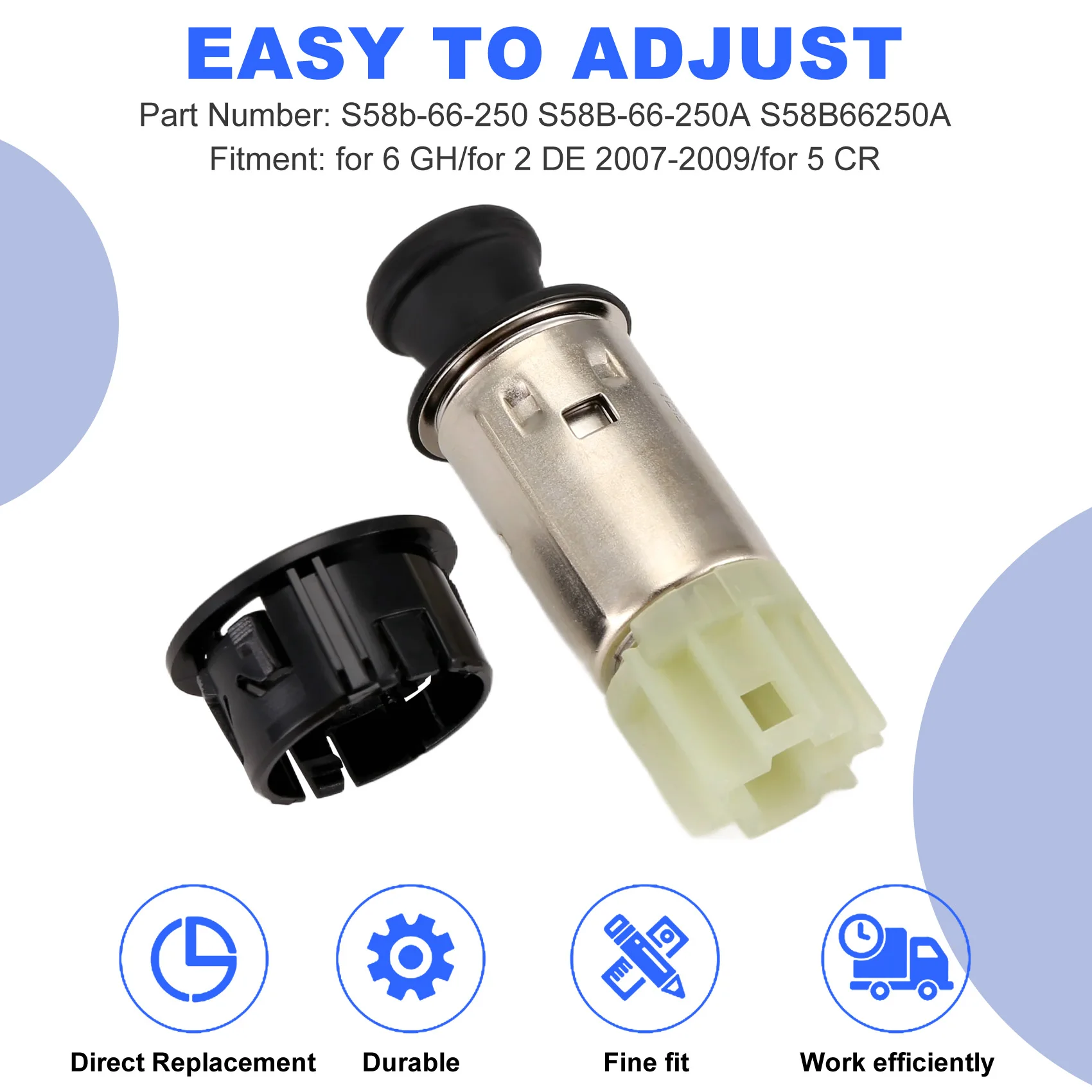 A96E-Car Cigarette Lighter For Mazda 6 GH Mazda 2 Mazda 5 CR S58b-66-250 S58B-66-250A
A96E-Car Cigarette Lighter For Mazda 6 GH Mazda 2 Mazda 5 CR S58b-66-250 S58B-66-250A