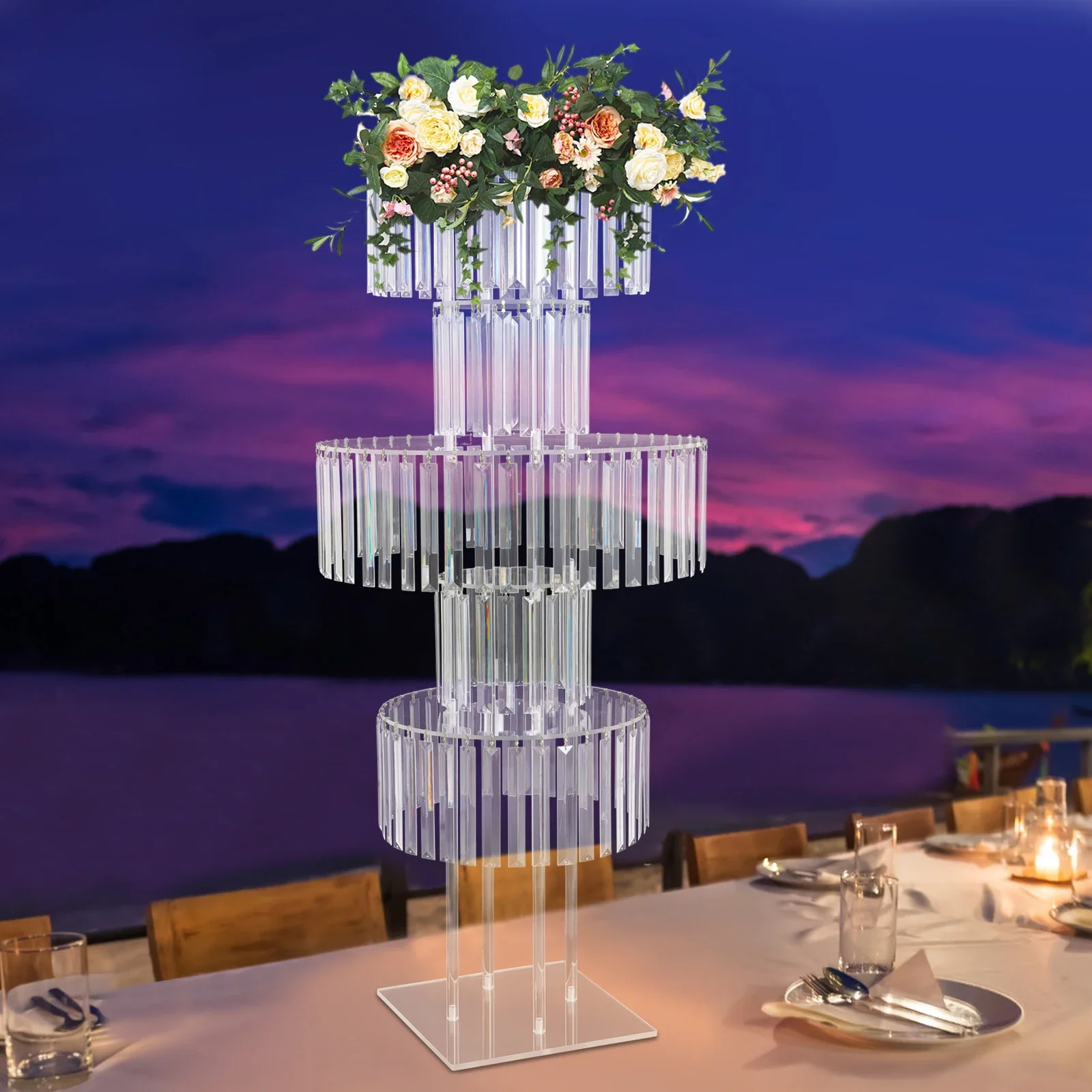 5-Tier Flower Stand for Wedding, Crystal Flower Stand, Weddings Decoration Flowers Stand
5-Tier Flower Stand for Wedding, Crystal Flower Stand, Weddings Decoration Flowers Stand