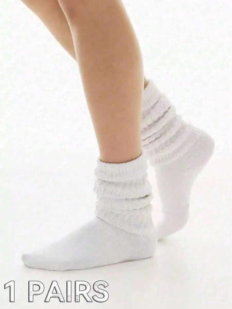 Women Solid White Thick Warm Cozy Mid-Calf Bubble Socks Japanese Style Layered Socks For Casual Yoga Running
Women Solid White Thick Warm Cozy Mid-Calf Bubble Socks Japanese Style Layered Socks For Casual Yoga Running