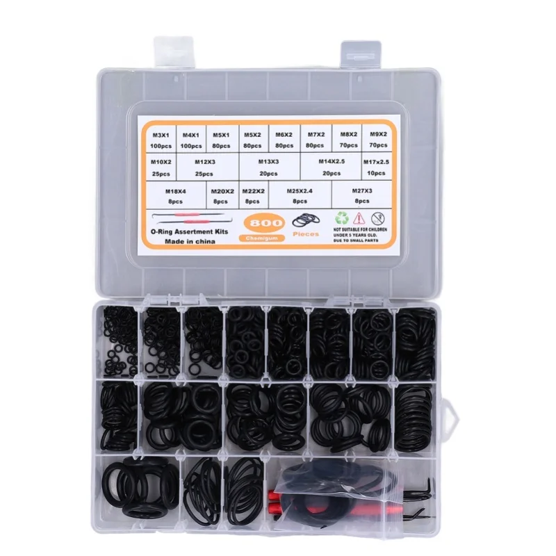 800Pcs O Ring Assortment Kits 18 Sizes Car Repair NBR Sealing Gasket Washers Disassembly Tool
800Pcs O Ring Assortment Kits 18 Sizes Car Repair NBR Sealing Gasket Washers Disassembly Tool