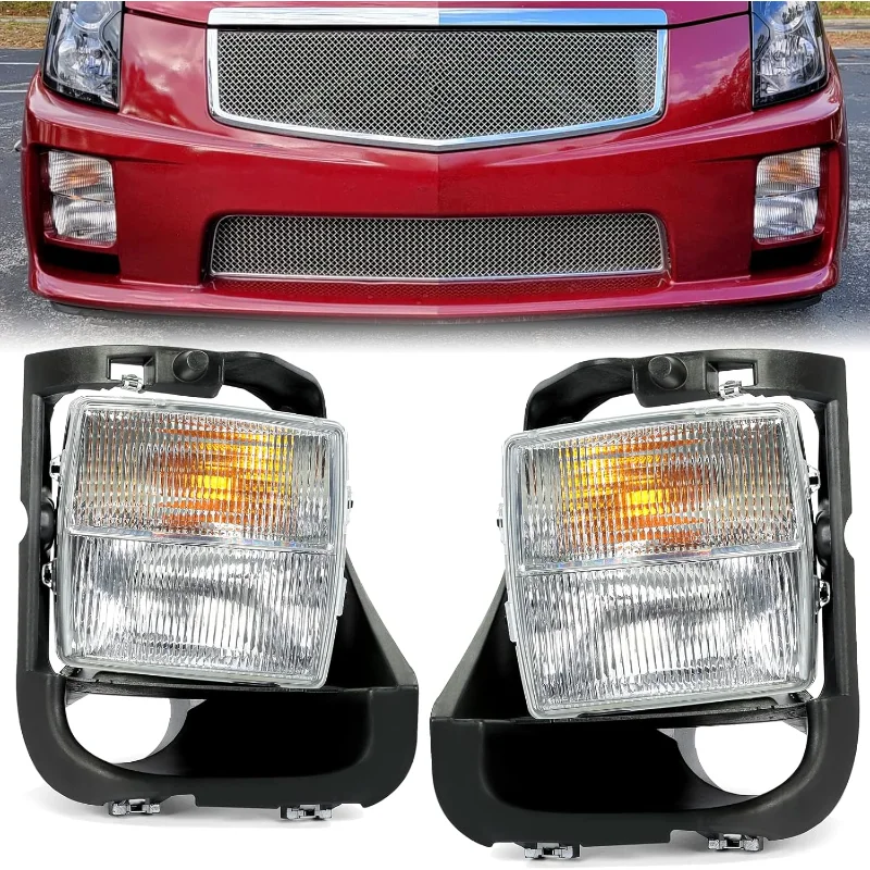 HECASA Clear Lens Fog Lights + Signal Lights Lamp Compatible with 2003-2007 CTSV W/Bulbs Replacement
HECASA Clear Lens Fog Lights + Signal Lights Lamp Compatible with 2003-2007 CTSV W/Bulbs Replacement