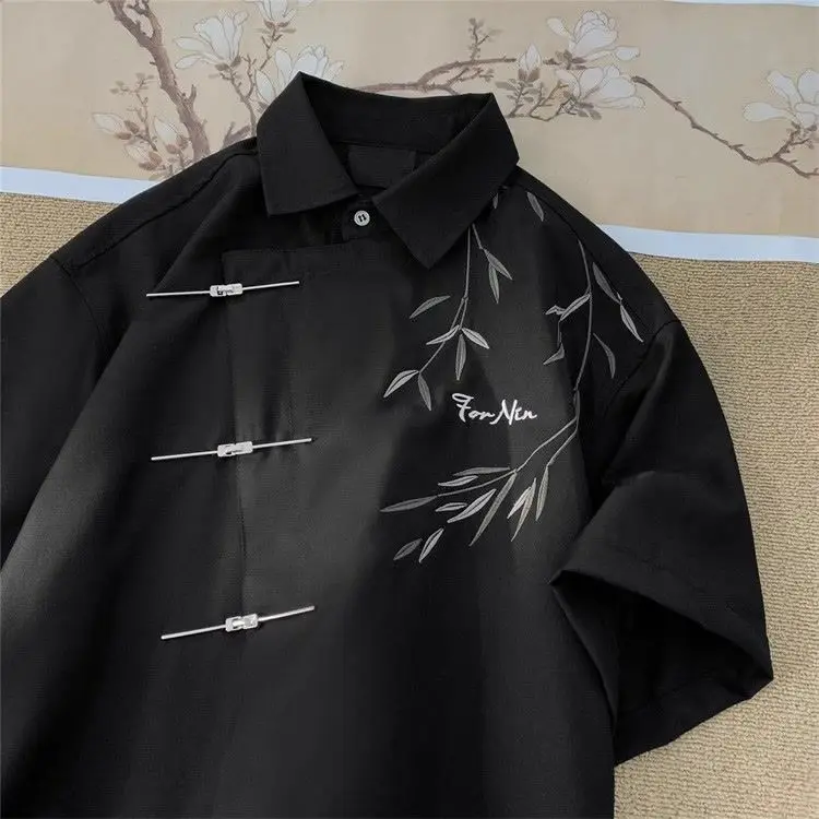 New Chinese Style Short-sleeved Shirt for Men in Summer Chinese Style Embroidered Cardigan Casual Jacket
New Chinese Style Short-sleeved Shirt for Men in Summer Chinese Style Embroidered Cardigan Casual Jacket