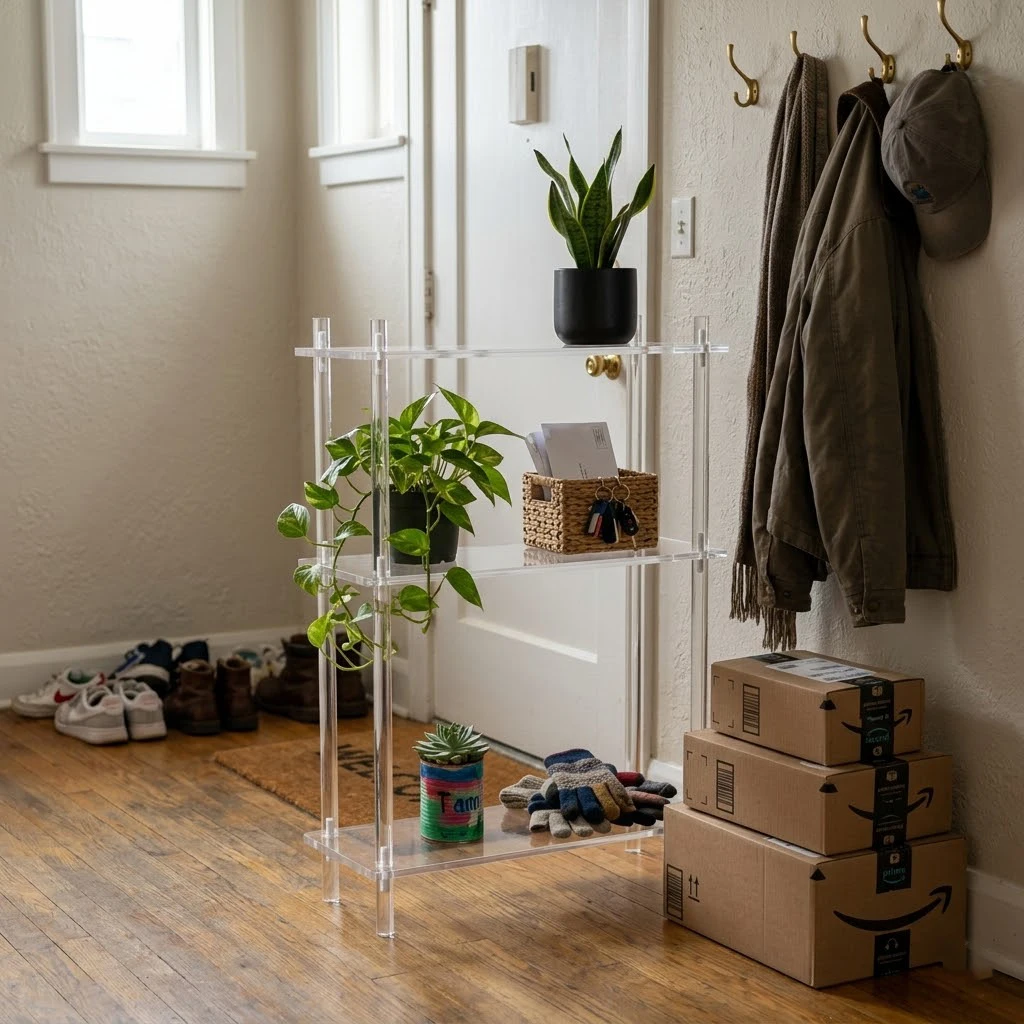3-Tier Large Clear Acrylic Display Shelf Stand 27.56 Inch Tall Organizer for Bathroom Bedroom Kitchen Plant Skincare Storage R
3-Tier Large Clear Acrylic Display Shelf Stand 27.56 Inch Tall Organizer for Bathroom Bedroom Kitchen Plant Skincare Storage R