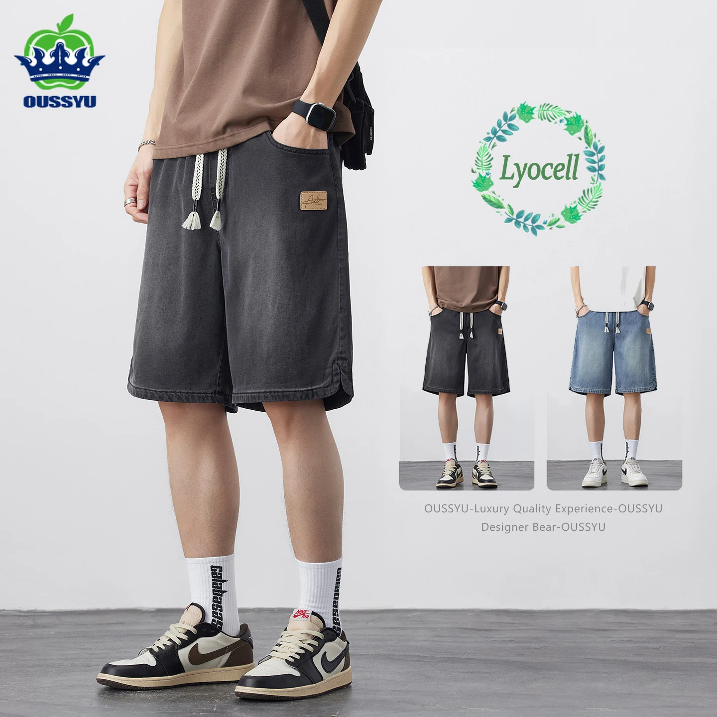 Brand Clothing Summer Thin Men's Jorts Baggy Wide Leg Casual Shorts Lyocell Fabric Streetwear Knee Length Pants Denim Shorts Men
Brand Clothing Summer Thin Men's Jorts Baggy Wide Leg Casual Shorts Lyocell Fabric Streetwear Knee Length Pants Denim Shorts Men