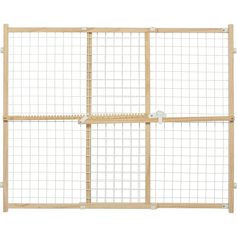 Expandable Wood Dog Gate, 29-50 Wide, 32 Tall, Powder-Coated Wire Mesh
Expandable Wood Dog Gate, 29-50 Wide, 32 Tall, Powder-Coated Wire Mesh