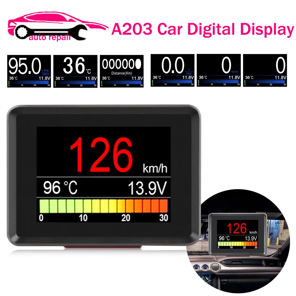 A203 a203 OBD2 On-board Computer Car Digital Computer Trip Display Speed Fuel Consumption Temperature Quick Battery Charger
A203 a203 OBD2 On-board Computer Car Digital Computer Trip Display Speed Fuel Consumption Temperature Quick Battery Charger