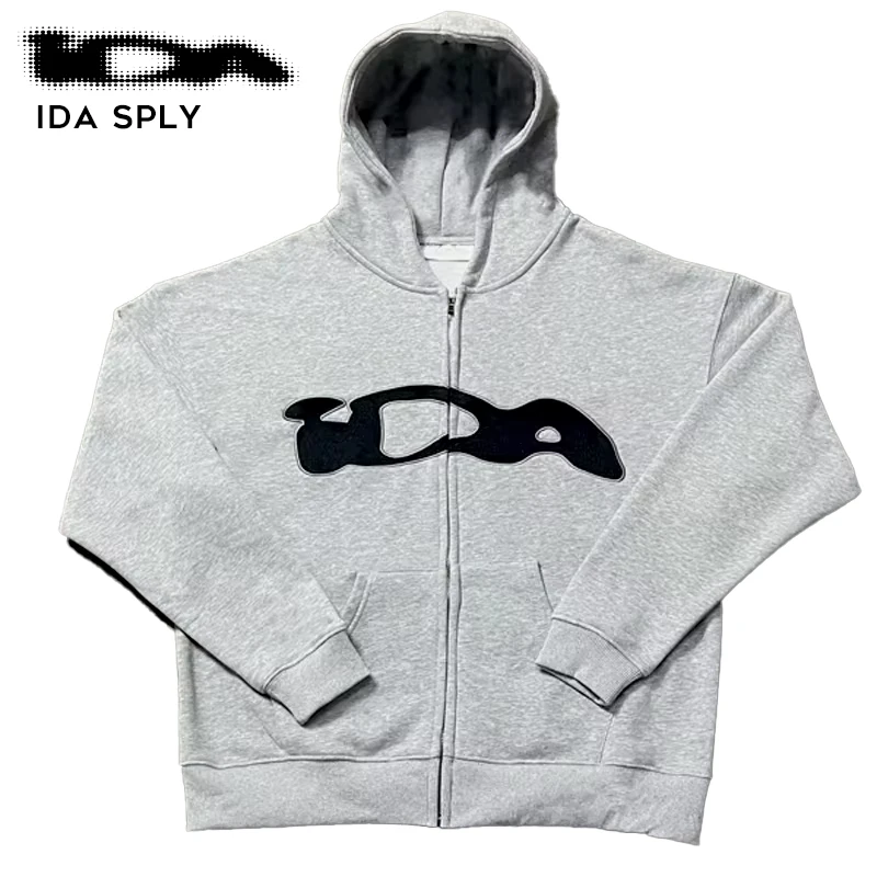 Ida sply Streetwear Men Hoodies Print Outerwear Quality Autumn Winter High Street Zip-up Fashion Hooded Sweatshirt
Ida sply Streetwear Men Hoodies Print Outerwear Quality Autumn Winter High Street Zip-up Fashion Hooded Sweatshirt