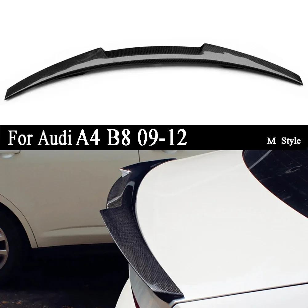 Автомобиль для Audi A4 B8 2009 2010 2011 2012, задний спойлер из углеродного волокна, крыло багажника, стиль M
Автомобиль для Audi A4 B8 2009 2010 2011 2012, задний спойлер из углеродного волокна, крыло багажника, стиль M